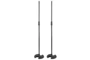 2x Hercules Quick Turn Adjustable Microphone Stand Mic Holder w Weighted H-Base