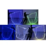 LED Light Up Praise Flag for Dance Practice Performances with Retractable Poles