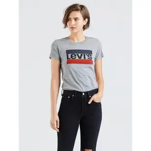 Levi's T恤 短袖 純棉 女裝 LOGO款 T恤 短袖 短T-Shirt 圓領上衣 L29526 灰色(現貨)