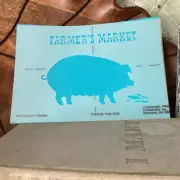 Farmers Market Pig Stencil Plaid Co #1955 Craft Farmhouse Reusable