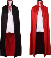 Adult Halloween Vampire Cape Costume Dracula Cloak Black Red Vampire Pirate Cape