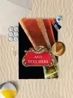 58"x39" Personalised Red Label Beer Glasses Microfibre Beach Towel Only