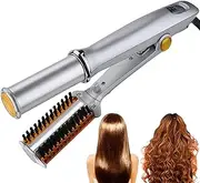 Hair Straightening & Curling, 3 Heat Settings, 60-Second Heat-up, Auto-Off, Dual Voltage, Swivel Cord, Travel-Friendly, Easy to Use (Yellow)