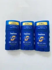 3 Pack Coppertone Sport Face & Body Sunscreen Sticks SPF 40 - 1.5 Oz Each