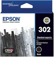Epson 302 - Std Capacity Claria - Black Ink for Expression Premium XP-6000 and XP-6100, Single Pack, C13T01V192