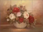 Rose Tile Backsplash Cook Floral Art Ceramic Mural CC001