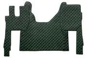 Black with Green Eco Leather Floor Mats for Ford F-Max 2018+ trucks LeftHDrive
