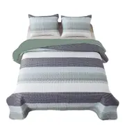 Patchwork Floral Bedspread Set Quilted Queen Size Bed Pillowcase Pattern 112