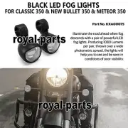 BLACK LED FOG LIGHTS FIT FOR ROYAL ENFIELD CLASSIC 350 & BULLET 350 & METEOR 350