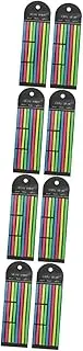 CANIGHT 4sets Fluorescent Page Marker Strips Highlighter Tape for Books Sticky t Markers for Reading Guided Annotating Tabs 2pcs*4