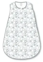 SwaddleDesigns Cotton Sleeping Sack, Wearable Blanket with 2-Way Zipper,