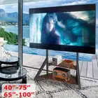 Extra Large Solid TV Floor Stand Mount Shelves Universal Flat Panels 40-100 Inch