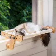 Wooden Cat Window Bedside Perch Cushion Large Adjustable Indoor Hammock Shelf
