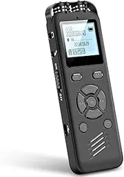 16GB Digital Voice Activated Recorder for Lectures - Aomago 1160 Hours Sound Audio Recorder Dictaphone Voice Activated Recorder Recording Device with Playback,MP3 Player,Password,Variable Speed