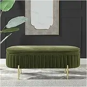 Bed End Bench Storage Bench Modern Entryway Bench End of Bed Bench Ottoman Upholstered Bedroom Benches for Foot of Bed Tufted Bench Footrest Stool with Metal Legs Bedroom Bench(160 * 45 * 45cm)