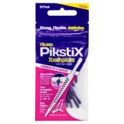 Piksters Pikstix 30 Toothpicks Micro Holes Thin Triangular Shape Fine Ridges
