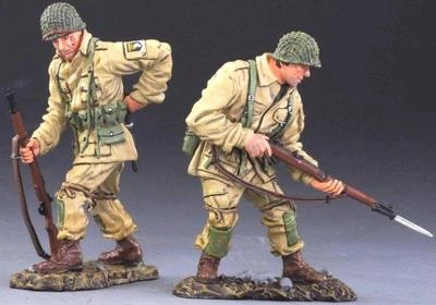 THOMAS GUNN WW2 U.S. ARMY AIRBORNE ATW004A 101ST HOUSE PARTY NORMANDY SET 2 MIB