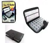 Deluxe 7 Day Pill Organizer Dispenser Box In Wallet Weekly Medicine Travel Case