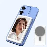 Phone Vlog Selfie Monitor Screen,Magnetic Mount Wireless Connection with Remote Control, Wireless Recording,Rear Camera for Selfie Vlog Live Stream, 4.02 Inch