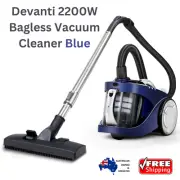 Devanti 2200W Bagless Vacuum Cleaner Blue HEPA-Filter Dust Care Power