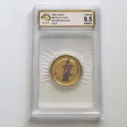 GEM MINT YUGIOH Dark Magician #5 Gold Tazo Metalix CGA 9.5 GRADED 2004