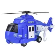 unbrand Kids Oversized Helicopter Toy Inertial Helicopter Model Lighting Music Projection Simulation Airliner Model Blue