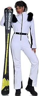 [YEEFINE] Women's Ski Jacket and Pants Set Colorful Printed Windproof Waterproof Snowsuit Rain Coat