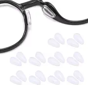 SULIVES 5-10 Pairs Silicone Glasses Nose Pads Stick on Non-Slip Nose Pads Specta