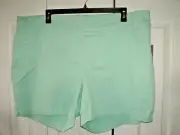 Ladies Gloria Vanderbilt Shorts Size 22W Jade Breeze NWT