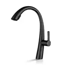 ACA Black Pull Out Kitchen Sink Laundry Mixer Tap 360° Swivel Basin Faucet H/C