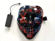 Light up Mask Halloween Mask Purge Wire Party LED Glow Mask