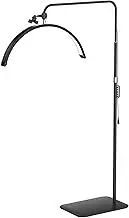 Lash Light for Eyelash Tech, Foldable Floor Lash Lamp for Eyelash Extensions, LED Half Moon Light Lash Tech with Phone Holder, Dimmable Esthetician Light for Eyelash/Skincare/Tattoo