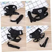 Hohopeti Mesh Pet Harness with Adjustable Vest Straps Breathable Chest Back Strap for Small Dogs Cats Puppies Black for Conditions