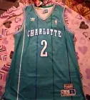 Large Larry Johnson 1992 Charlotte Hornets Teal NBA Jersey #2 Brand New
