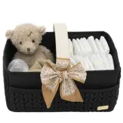 Luxurious Baby Diaper Caddy, Nursery Storage Basket for Newborn Essentials, T...