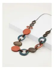 [Fella Hamilton] Anella Wooden Necklace in Multi