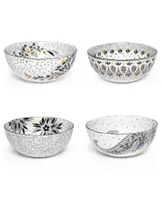 Portmeirion Set of 4 Artisanne Noir Cereal Bowls