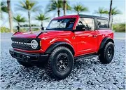 Die-cast 1:18 for Ford 2021 Bronco Badlands Simulation Alloy Car Model Static Die-cast Miniature Vehicle Model Collection Miniature Vehicle(Red)