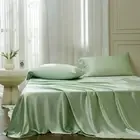 22 MM Bedding Set 4pcs Nature Mulberry Silk Quilt Cover Flat Sheet 2 Pillowcases