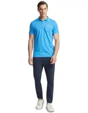 [Oxford] Nickson Jersey Tipping Polo in Blue