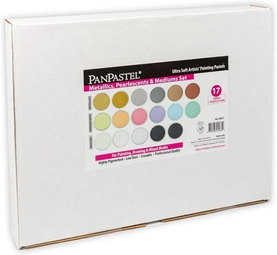 Pearlescents/Metallics/Mediums, Set of 17