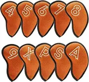 Barudan Golf Lightweight Golf Club Covers Headcovers Head Covers Club Protections 10Pcs/Pack - Meshy and Foam Made for Oversized Standard Size Small Size - Indoor and Outdoor Golf Gears