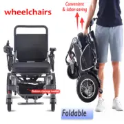 Electric Wheelchair - Lightweight Foldable Folding Power Wheelchair
