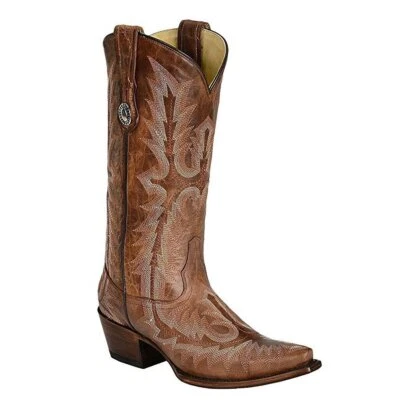 Corral Women's Picasso Cognac Cowgirl Boot Snip Toe Cognac G1923