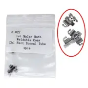 10×Dental Orthodontic Buccal Tube 0.1St Molar Roth 022 Weldable Conv DBL Rect