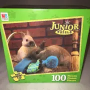 2003 MB Junior Puzzles 100 piece Rabbits Puzzle Jumbo Pieces New Sealed Box