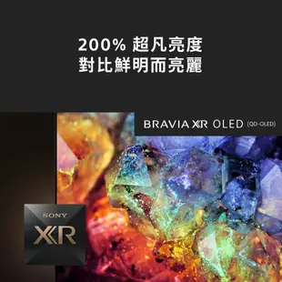 【SONY 索尼】【客訂商品】BRAVIA 65吋 4K HDR QD-OLED Google TV 顯示器 XRM-65A95L