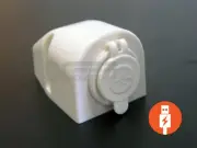 White Surface Mount USB Car Socket - Dual USB Charger - 1A & 2.1A fast charger