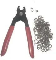 NEW HOG RING PLIERS + 2 lbs of 3/8” Galvanized Hog Rings HEAVY DUTY