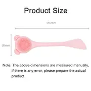 Catzon 2 Pcs Silicone Facial Cleansing Brush Mask Brush Tool-Orange/Gray